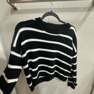 Striped Black and White Women's Sweater